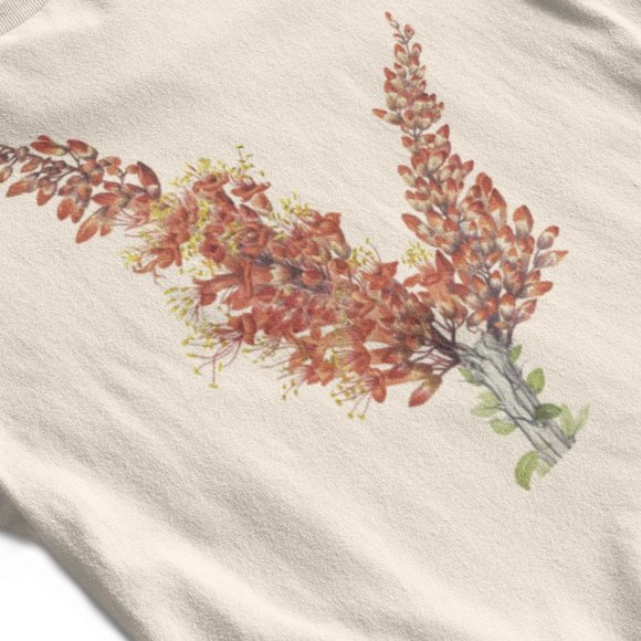 Ocotillo Vintage Floral Print Long Sleeve Graphic Tee T-shirt S M L XL - Picture 5 of 6